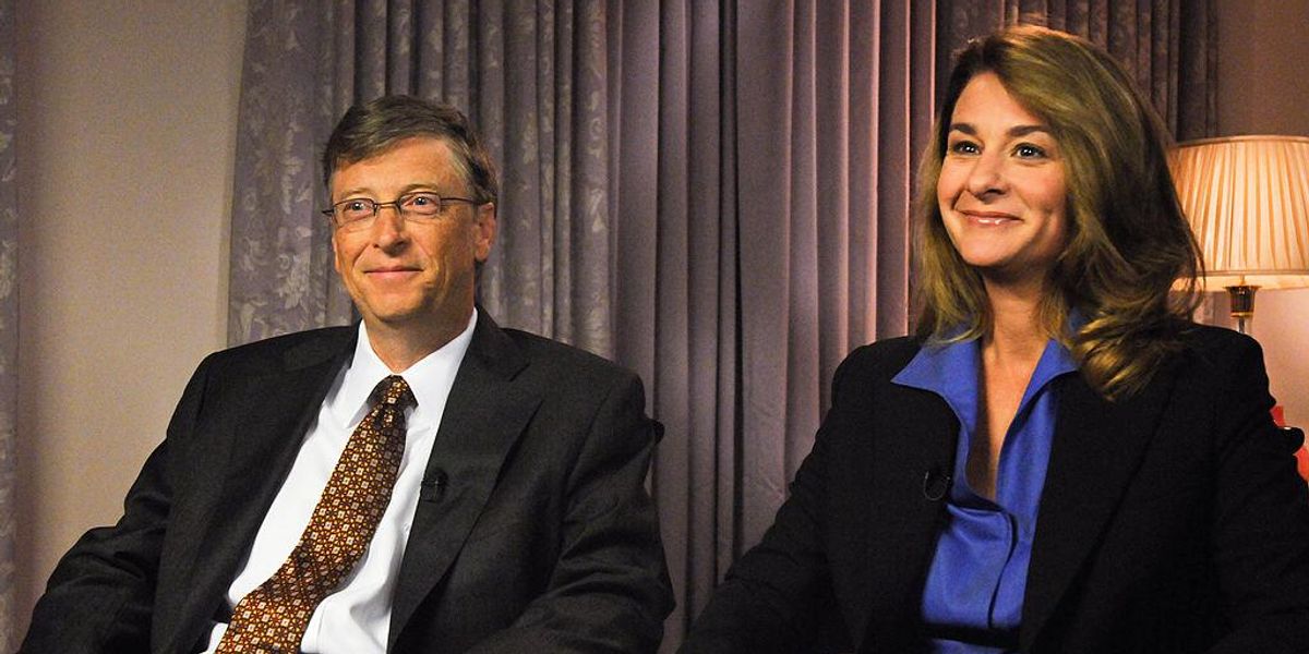 Bill és Melinda Gates 2009-ben a Meet the Press című televíziós műsor felvételén