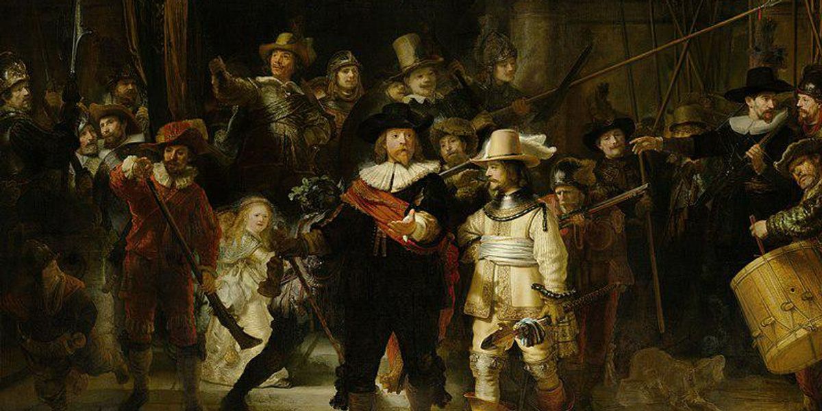 Rembrandt Éjjeli őrjárat című festménye