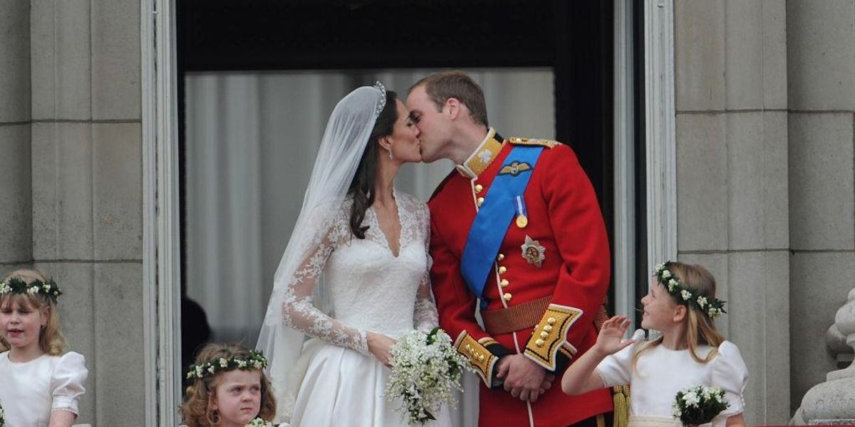 Katalin hercegné és Vilmos herceg az esküvőjükön
