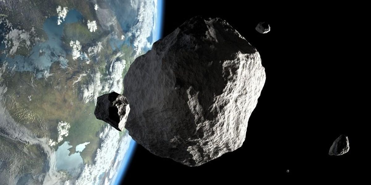 Egy meteor a Föld közelében (illusztráció)