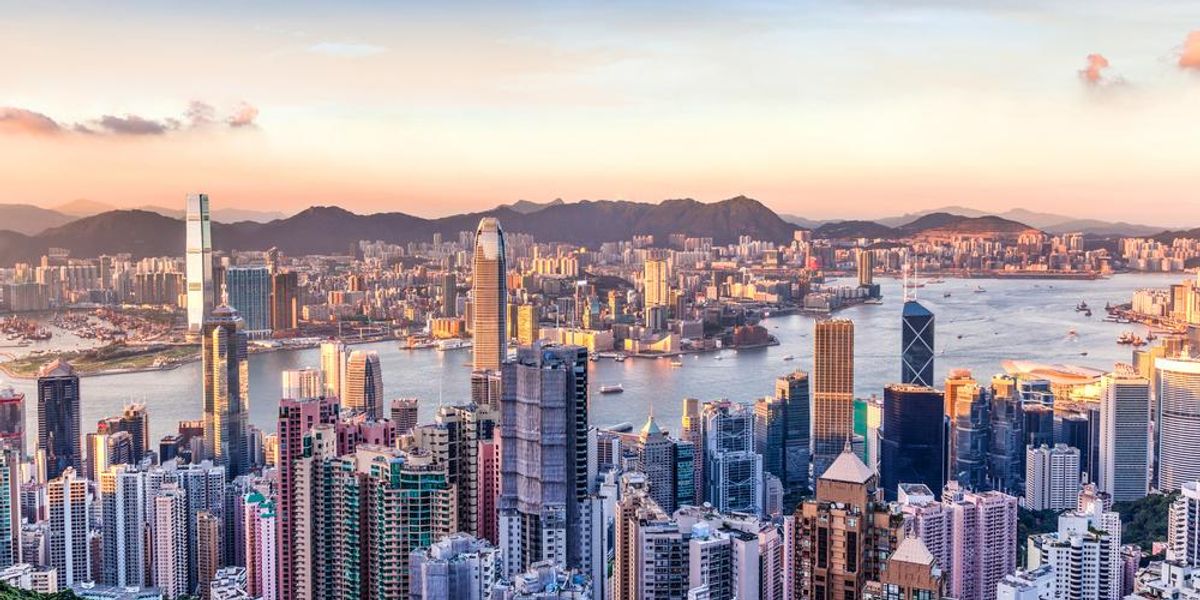 Hongkong panorámája
