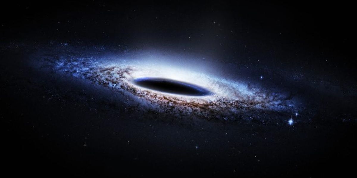 Egy fekete lyukról készített illusztráció
