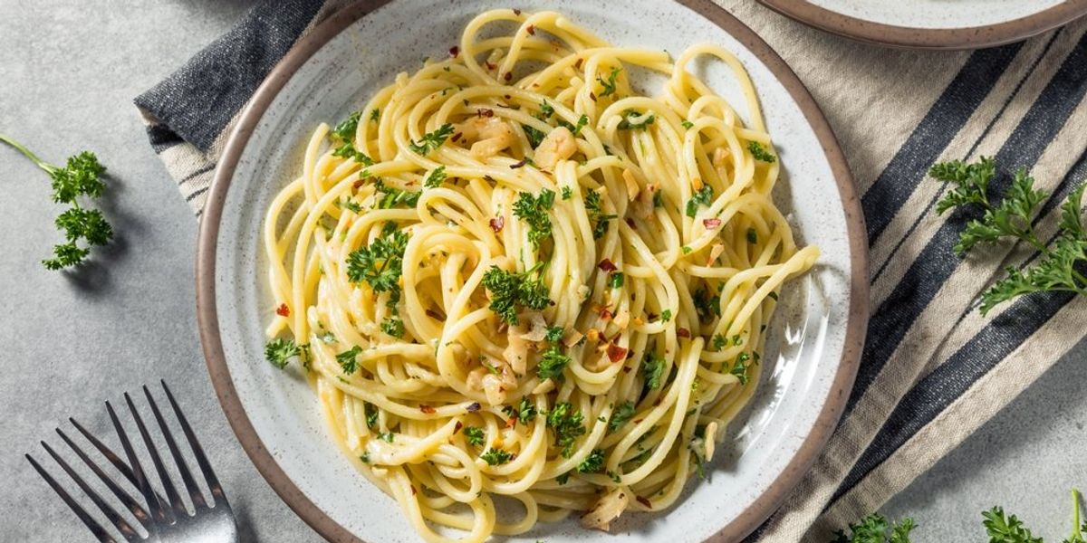 fokhagymás spagetti tészta