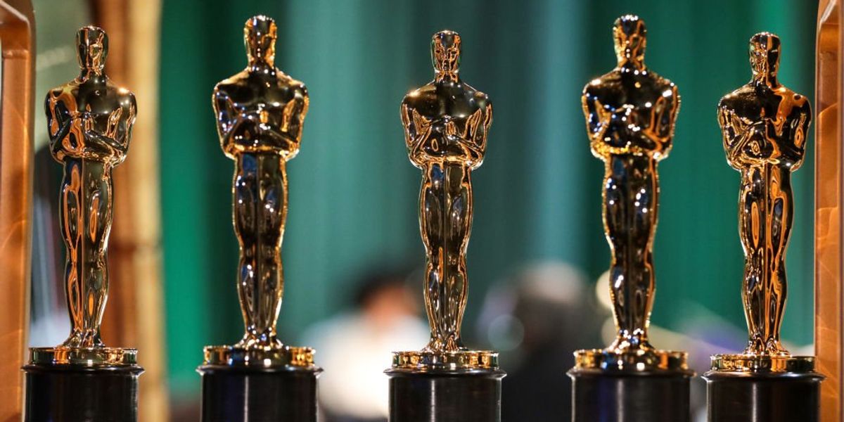 Oscar-szobrok a 95. éves Oscar-díjátadó ünnepségen 2023. március 12-én a kaliforniai Hollywoodban
