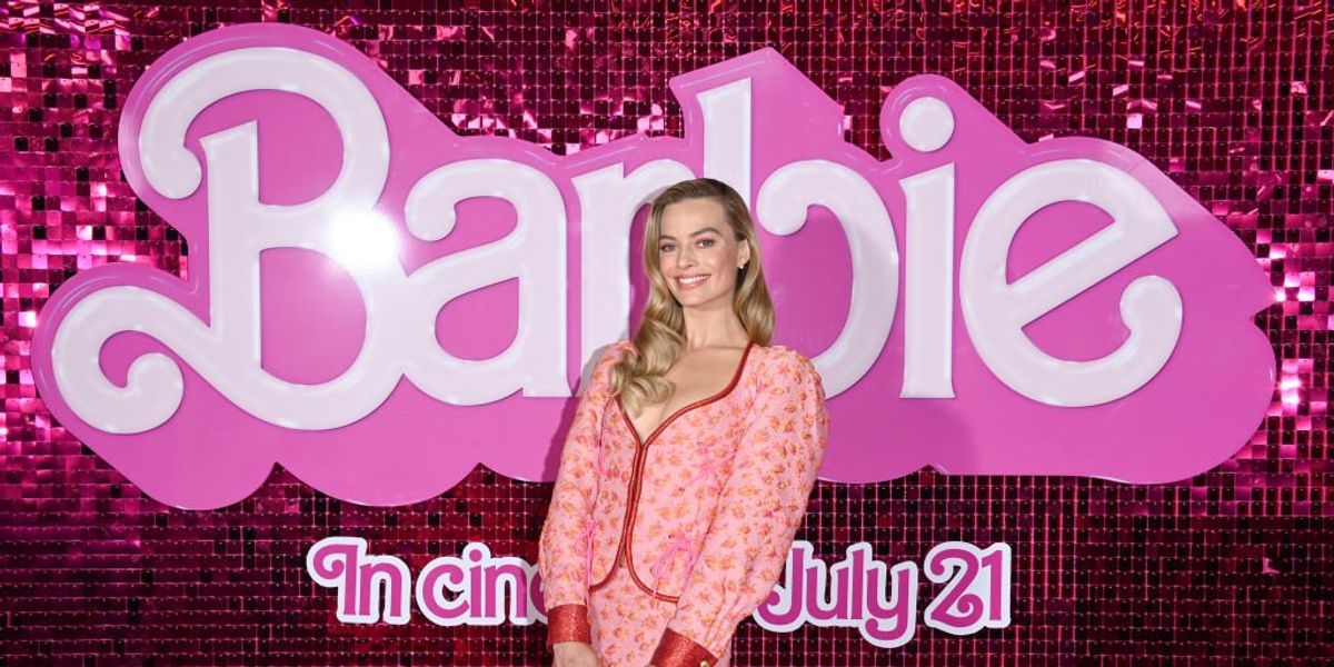 Margot Robbie a Barbie című film promóciós körútján 2023. július 13-án Londonban