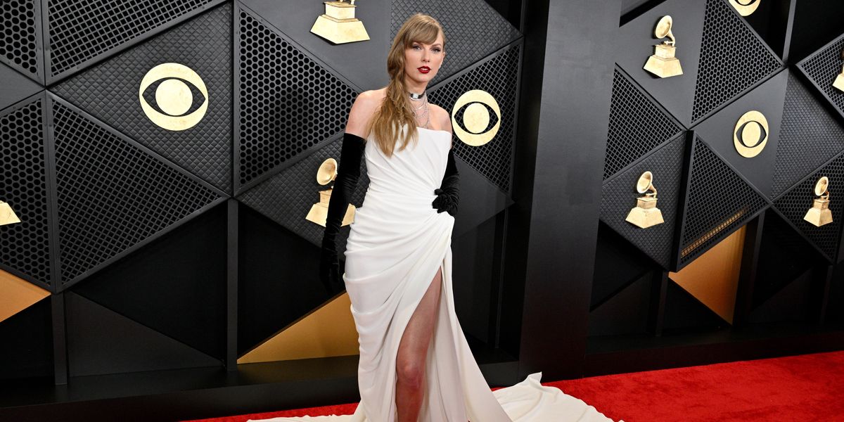 Taylor Swift a 66. Grammy-díjátadón 2024. február 04-én Los Angelesben, Kaliforniában