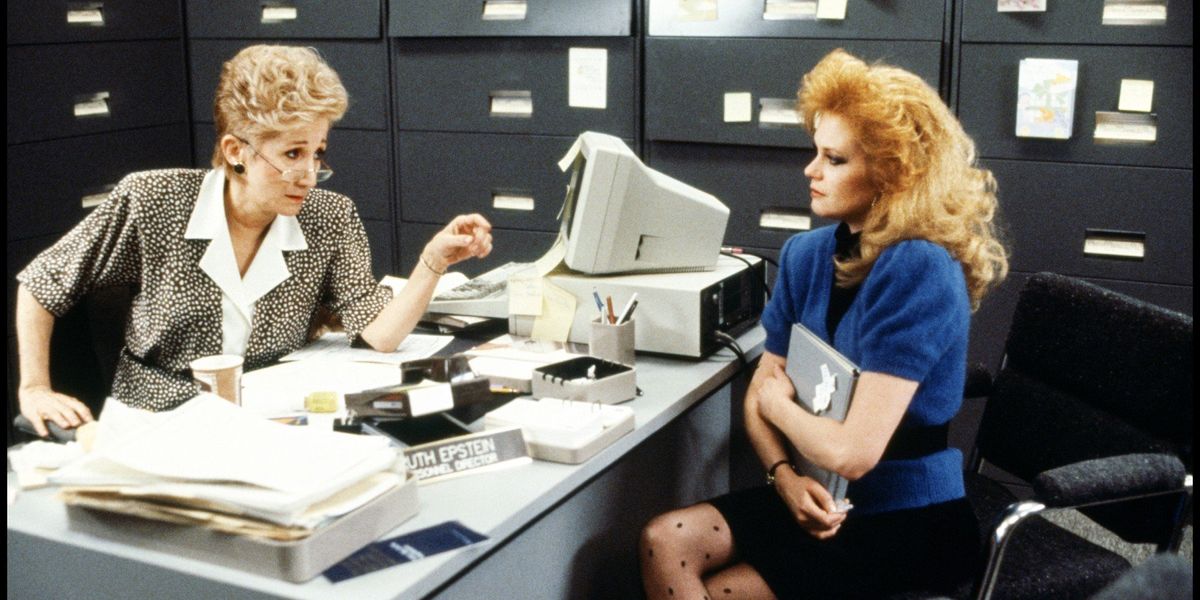 Olympia Dukakis és Melanie Griffith a Dolgozó lány című Mike Nichols-filmben, 1988