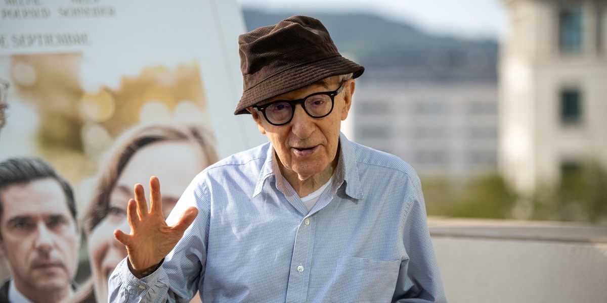 Woody Allen a Coup de Chance című film fotózásán Barcelonában (Spanyolország) 2023. szeptember 18-án