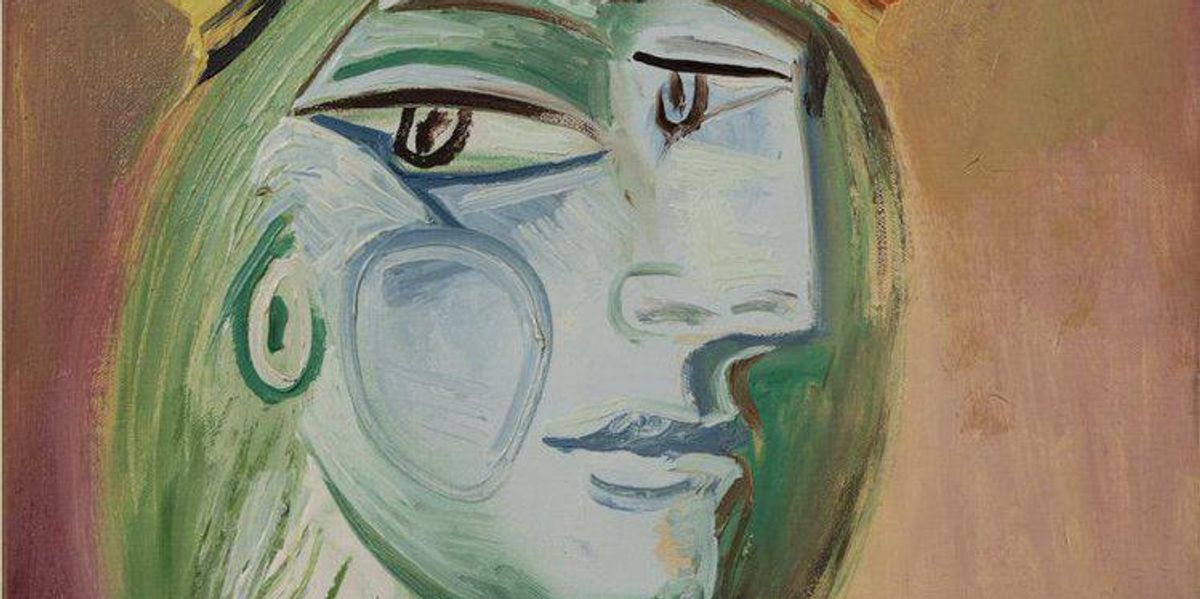 Picasso 1938-ban festett egyik utolsó munkája, a Femme au Béret Rouge-Orange múzsájáról és szerelméről, Marie-Thérese Walterről
