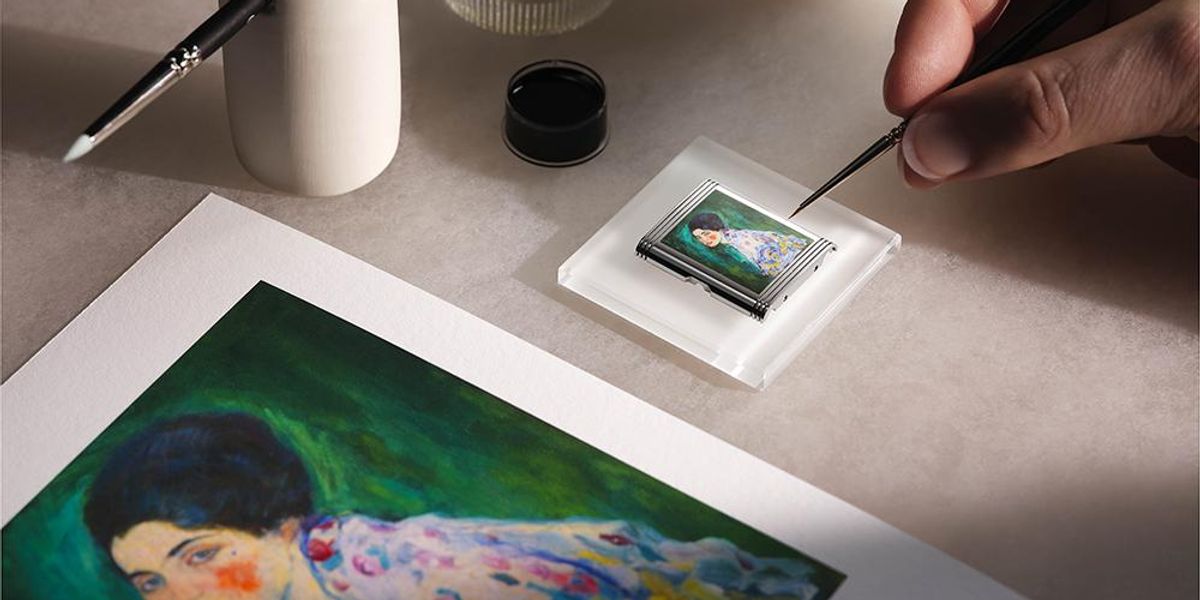 Reverso órahátlap készítése Klimt festméynével