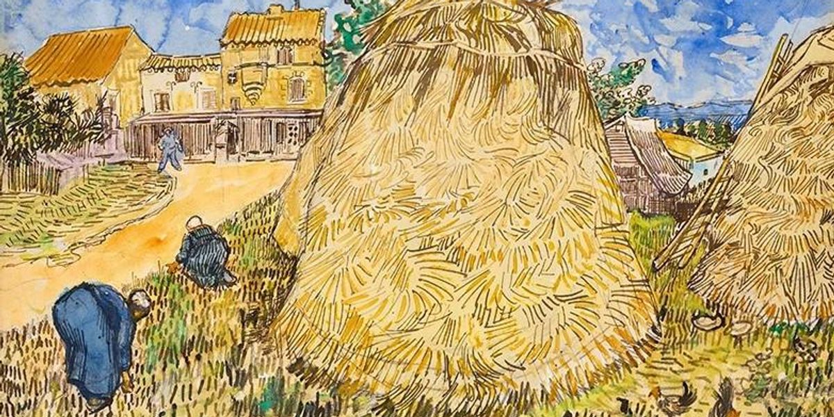 Vincent van Gogh Szalmaboglyák című festménye