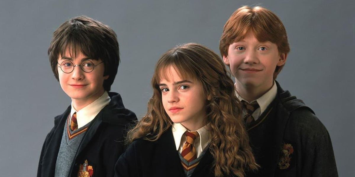 Daniel Radcliffe, Emma Watson és Rupert Grint a Harry Potterben