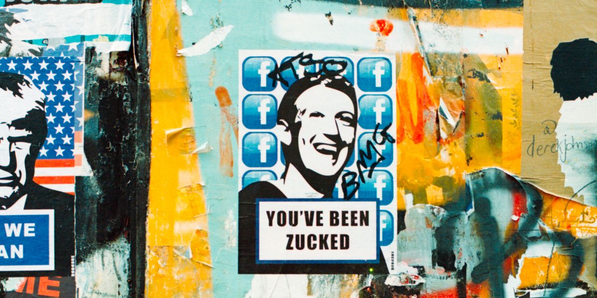 You've been zucked. London Street art Shoreditch.
