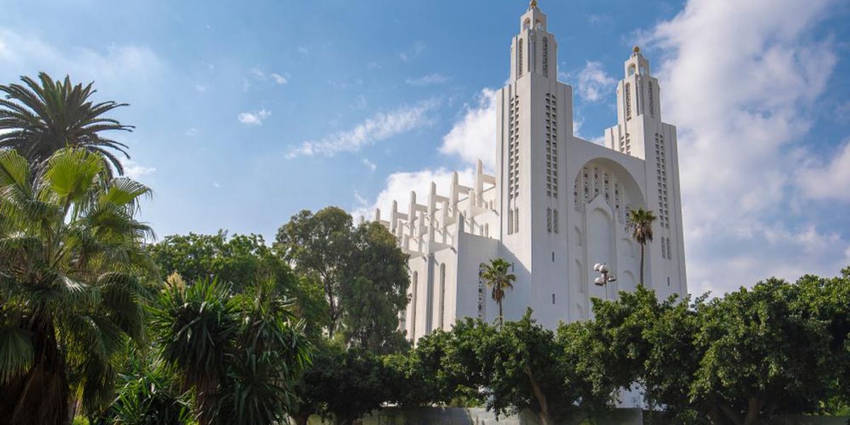 marokko casablanca templom