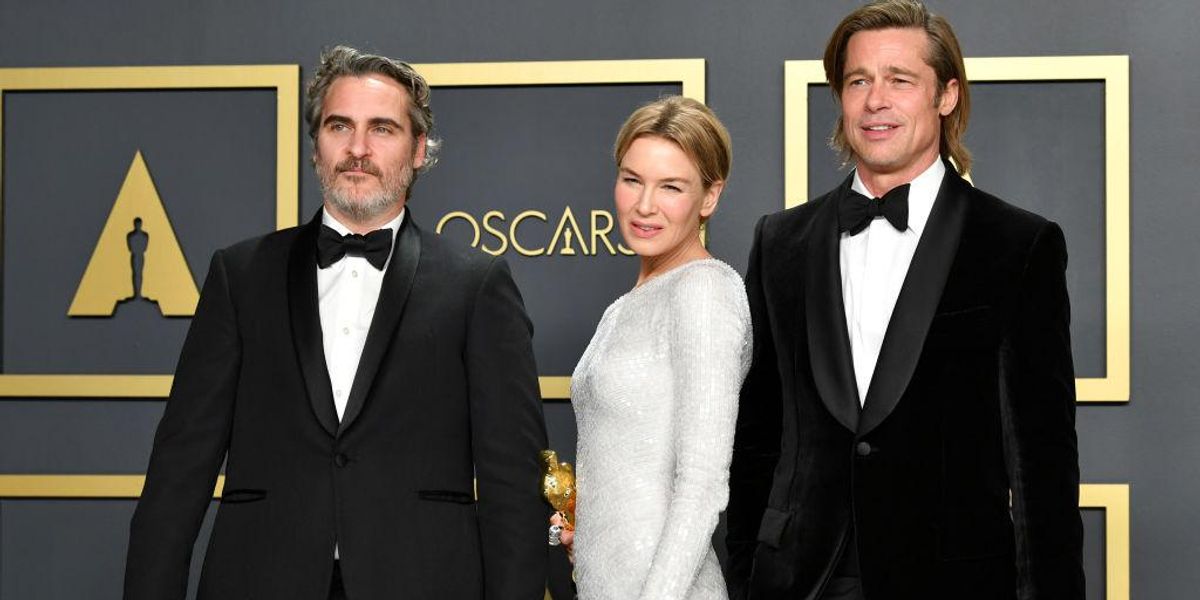 Joaquin Phoenix, Renée Zellweger és Brad Pitt a 2020-as Oscar-díjátadón