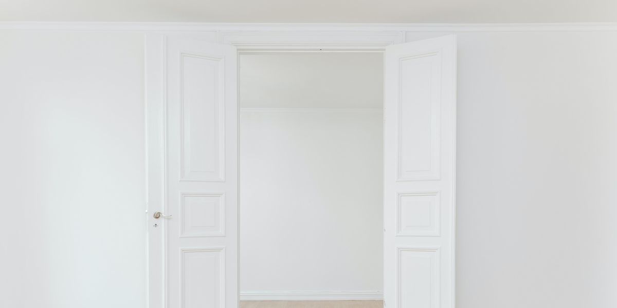 minimalist photography of open door