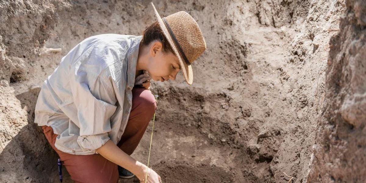 archeologist on field