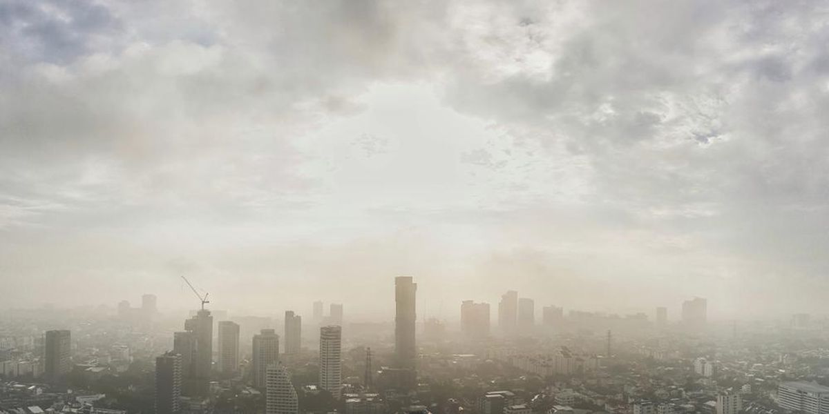Bangkok városa a PM2.5 részecske okozta szmogban légszennyezésben
