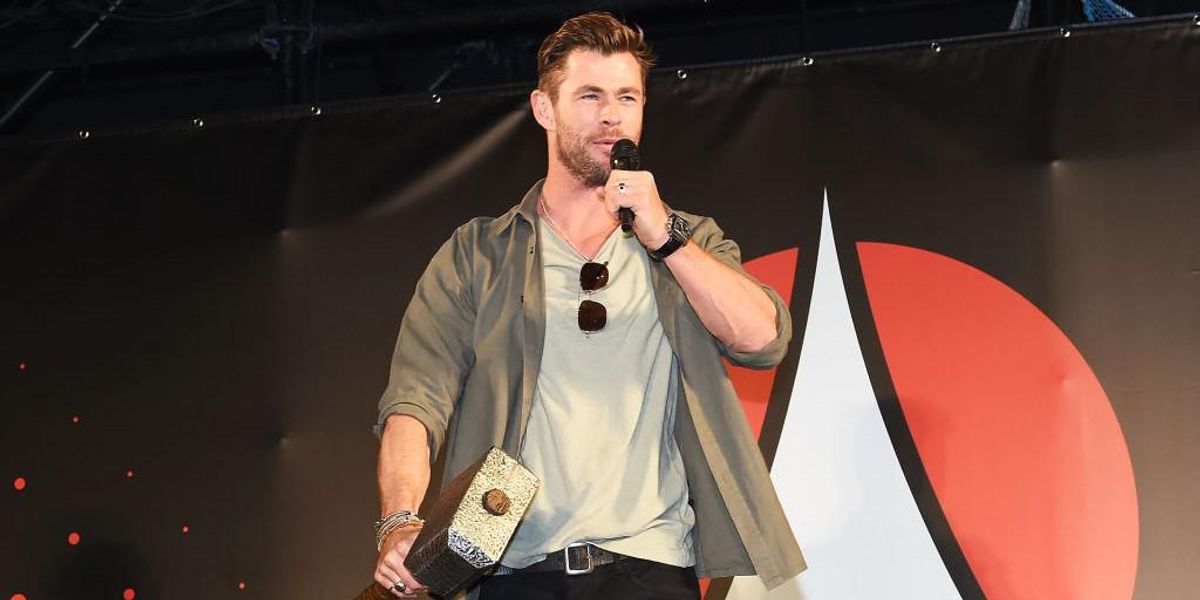 Chris Hemsworth a Thor sajtótájékoztatóján