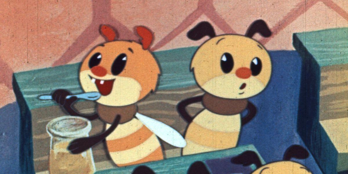 Macskássy Gyula A telhetetlen méhecske című animációs filmjének egyik jelenete