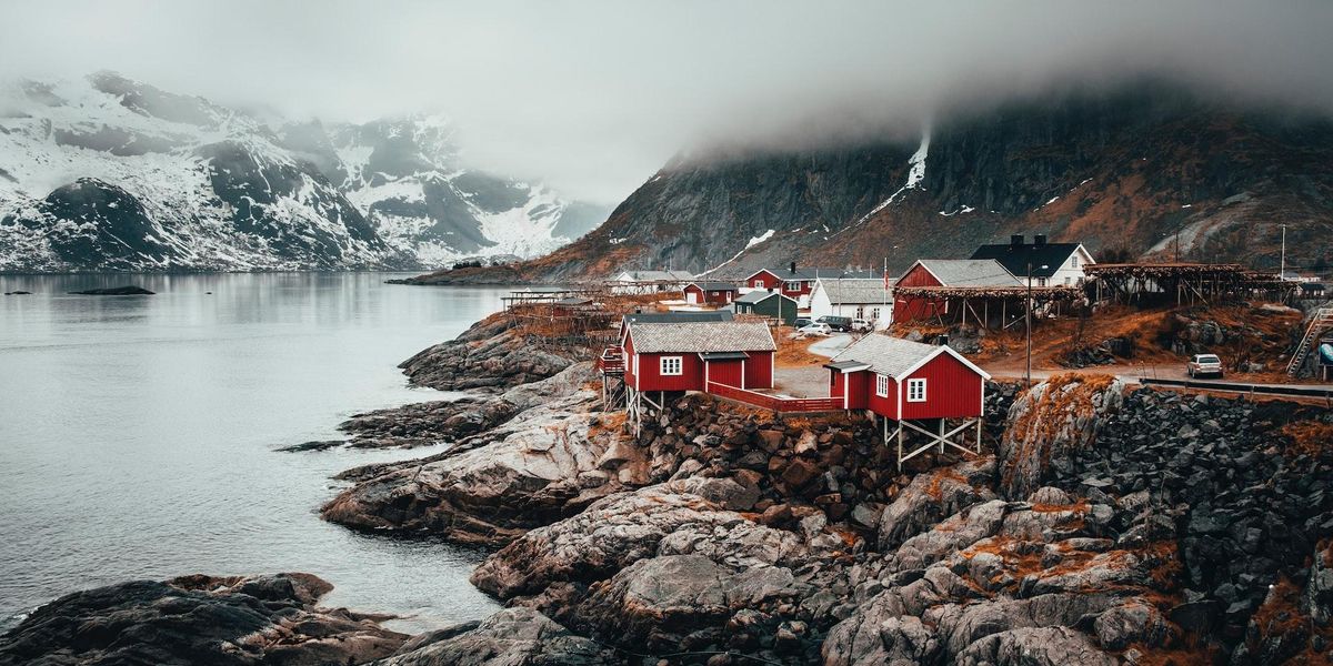 Hamnøy nevű norvég halászfalu