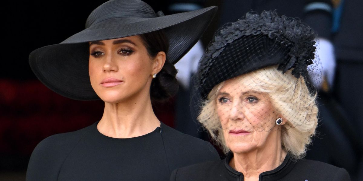 meghan markle és kamilla királyné II. Erzsébet temetésén