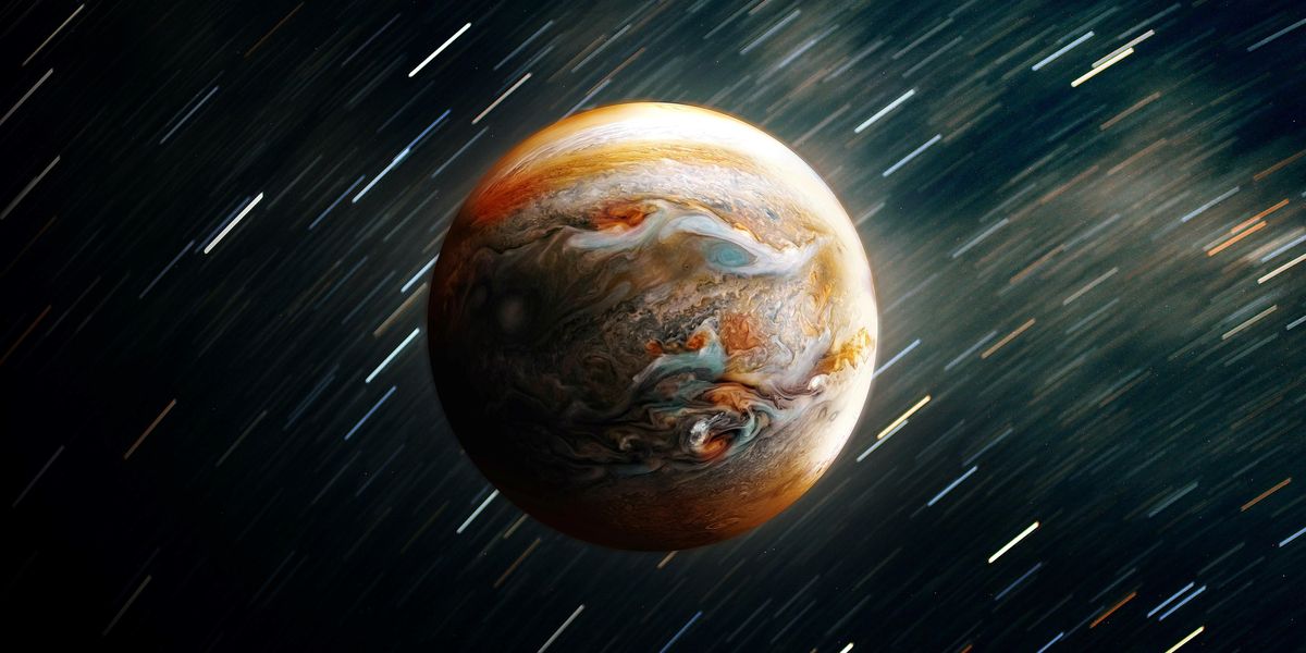 Egy Jupiterről készített illusztráció