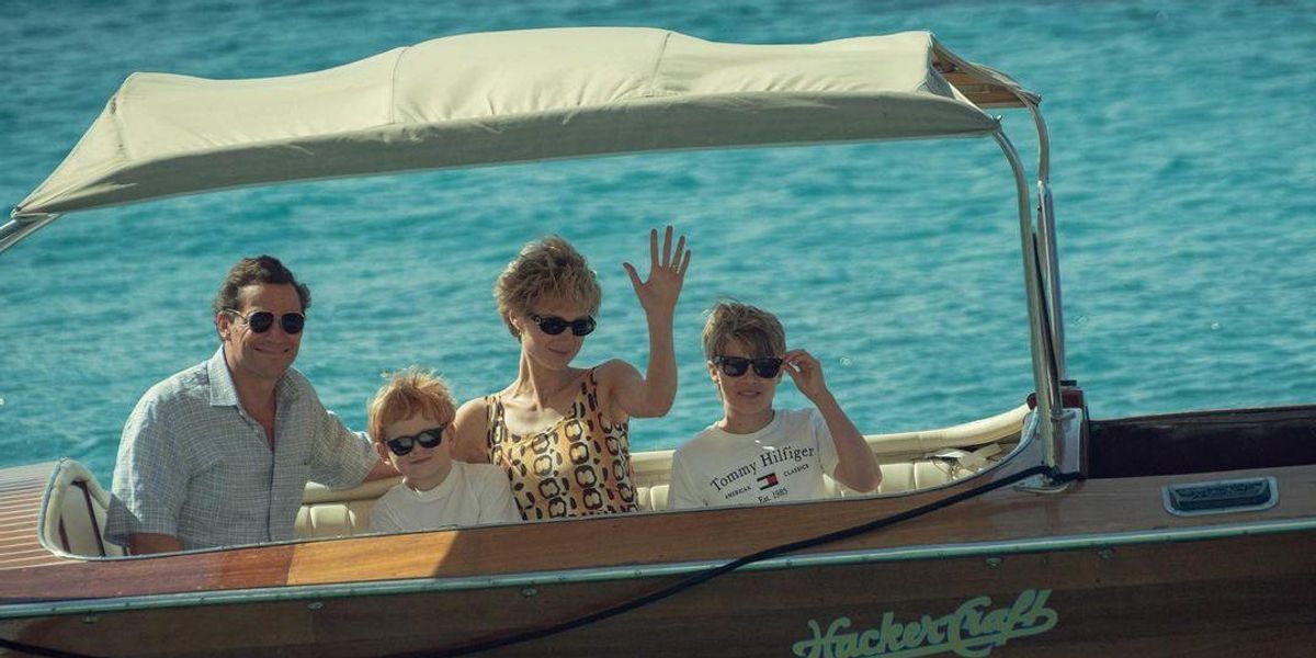 A korona sorozatában Diana hercegnőt alakító színésznő és családja