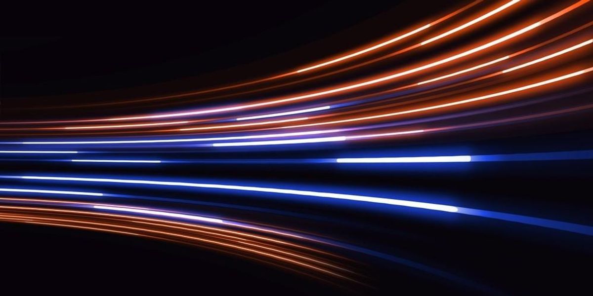 A fény sebességéről készített illusztráció