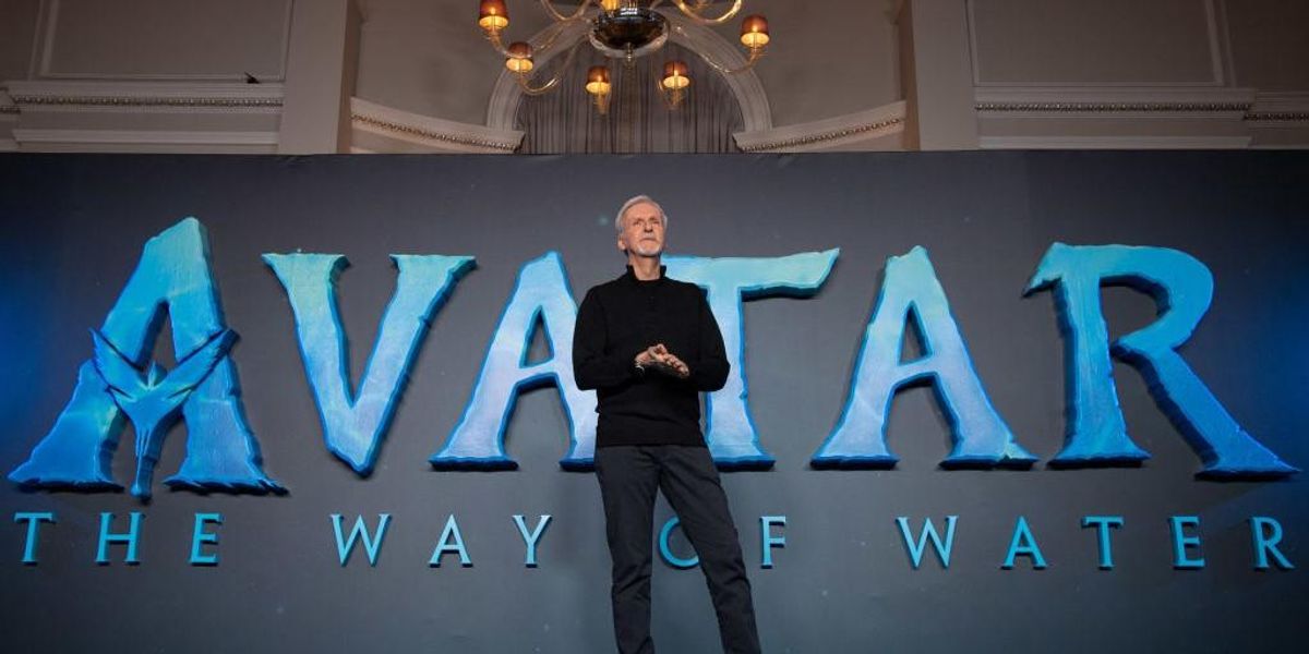 James Cameron az Avatar: A víz útja bemutatóján