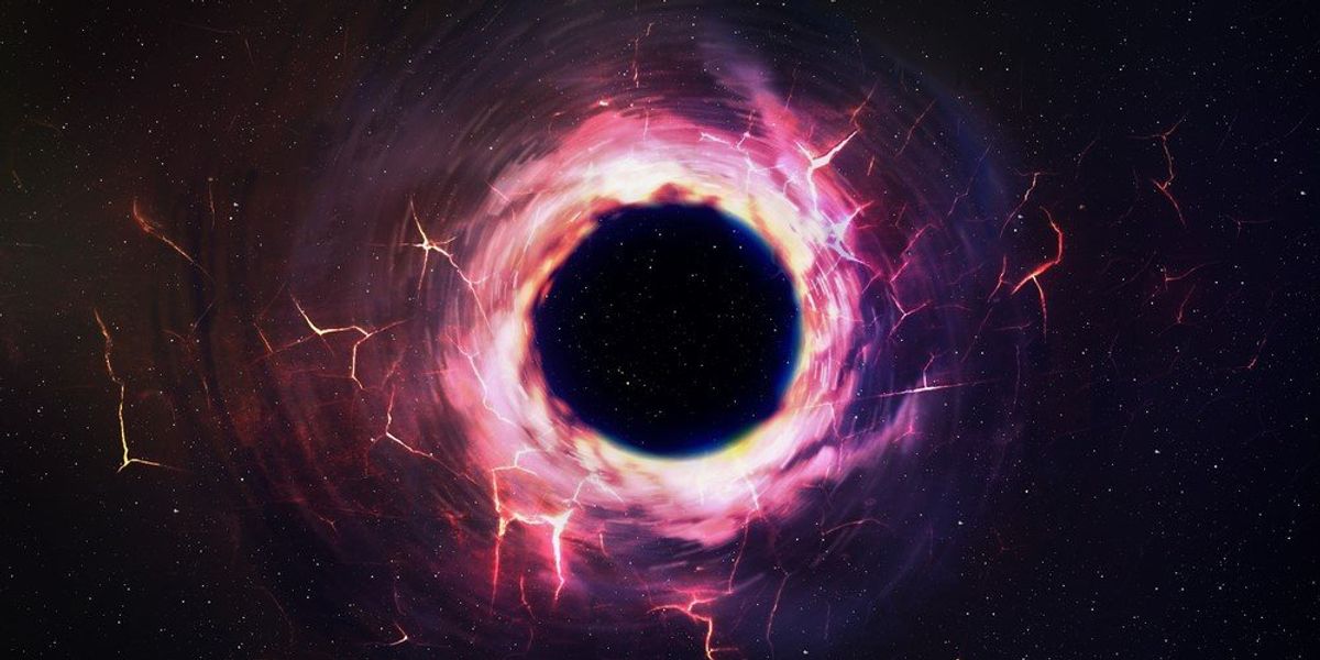 Egy fekete lyukról készített illusztráció