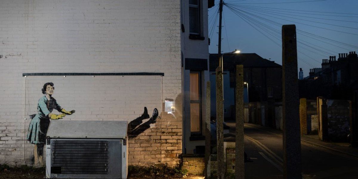 Banksy Valentine’s Day Mascara című képe