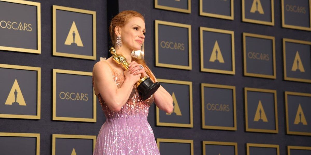 Jessica Chastain a 2022-es Oscar-díjátadón