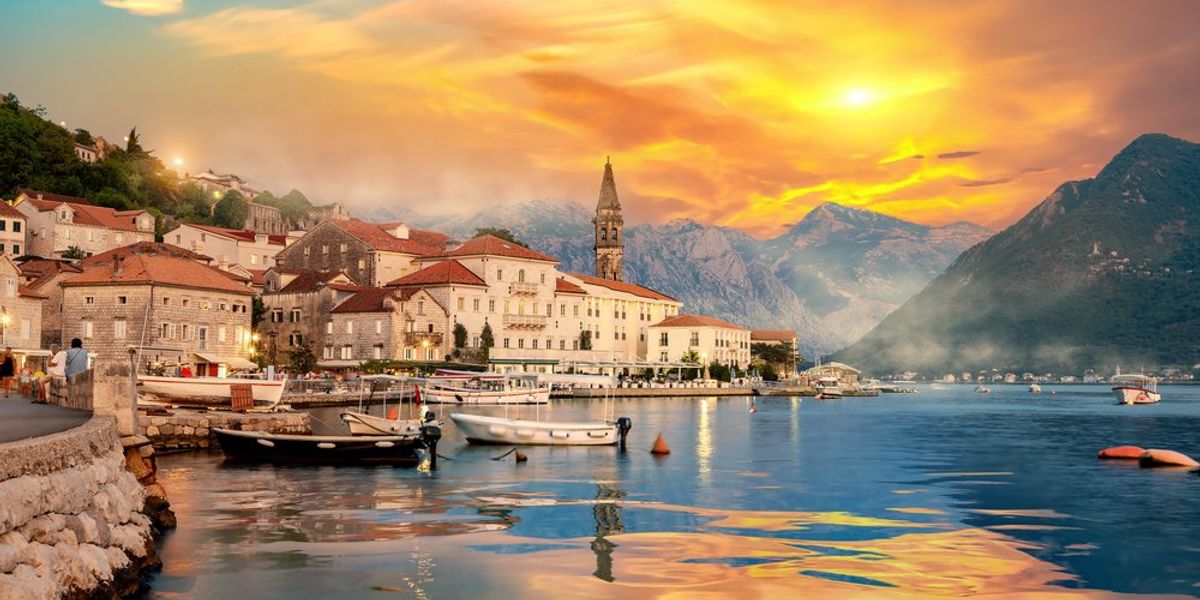 Perast városa, Kotor, Montenegró