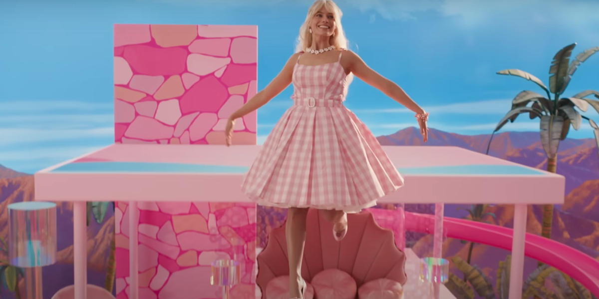Margot Robbie a Barbie film egyik jelenetében