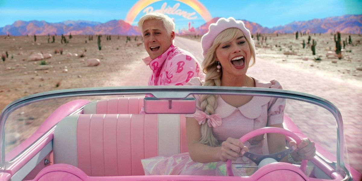 Margot Robbie és Ryan Gosling a Barbie film egyik jelenetében