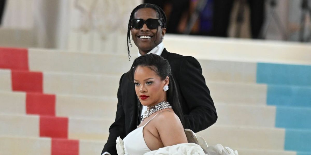 Rihanna és párja ASAP Rocky a 2023-as Met-gálán