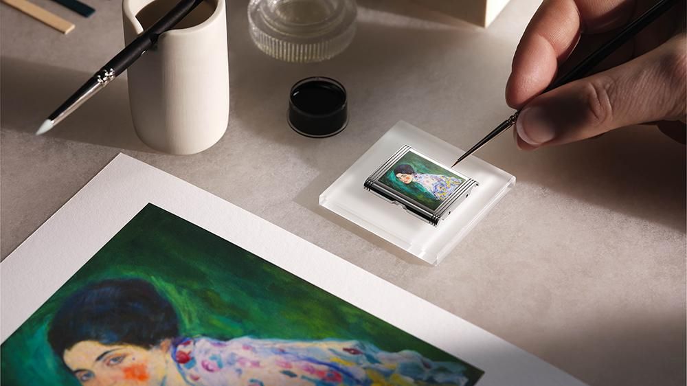 Reverso órahátlap készítése Klimt festméynével