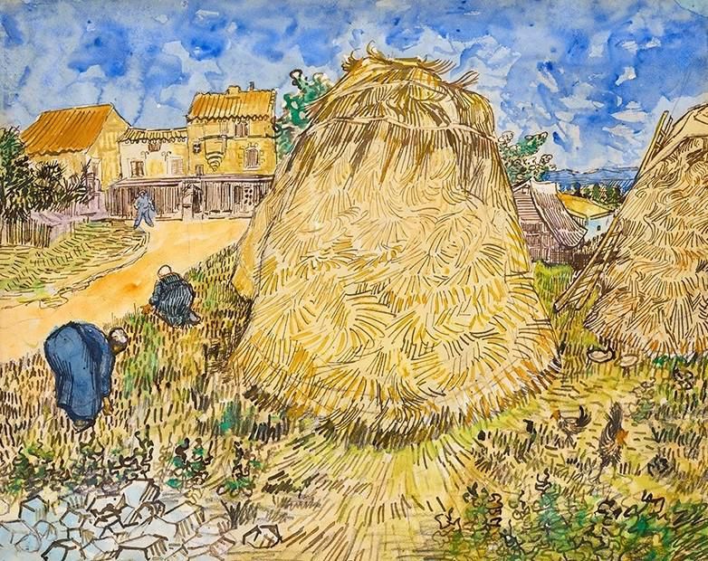 Vincent van Gogh Szalmaboglyák című festménye