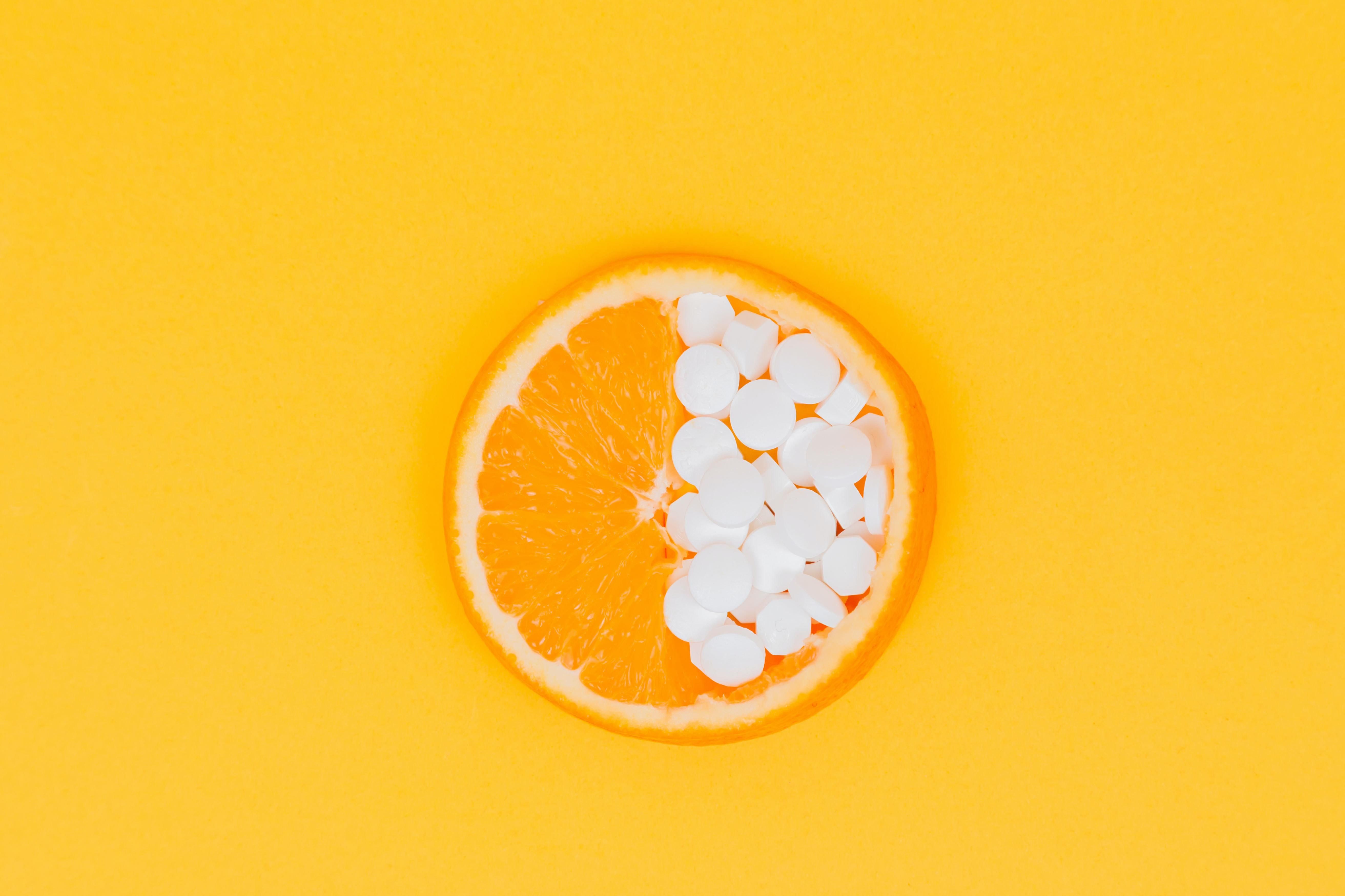 Egy szelet narancs, vitaminokkal