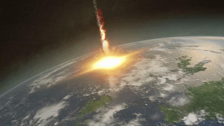 Egy Földbe csapódó aszteroida