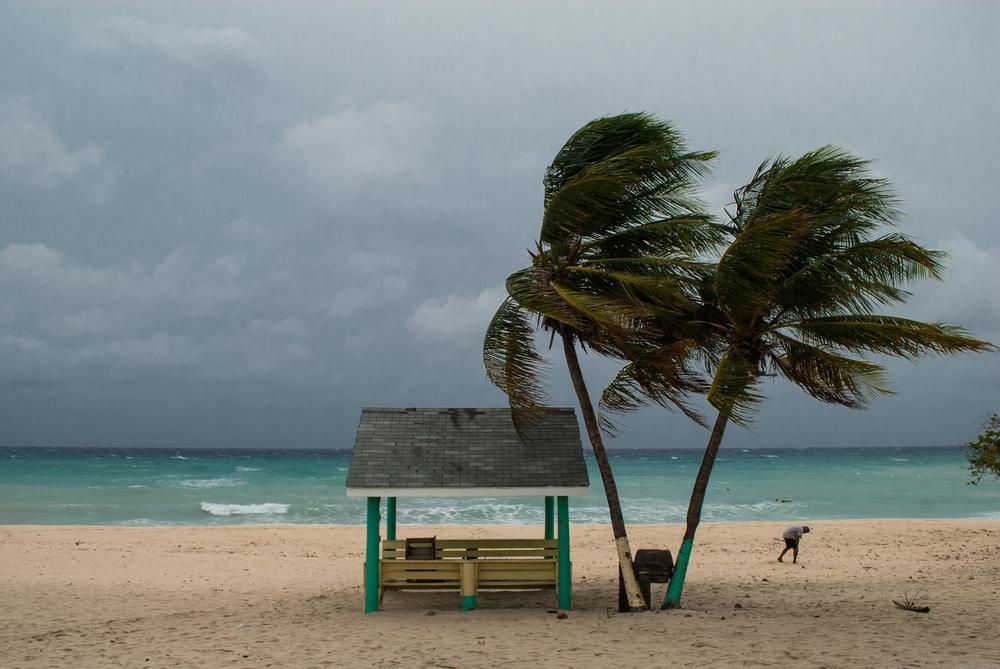 Hurrikán egy karibi tengerparton