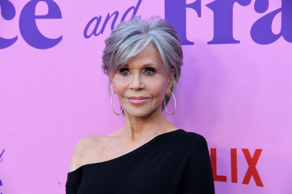 Jane Fonda a Netflix Grace és Frankie című sorozatának promóciós eseményén 2022. április 23-án Hollywoodban