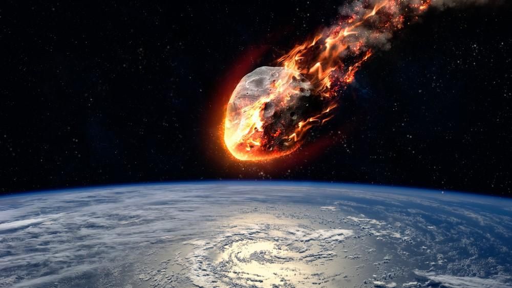 Egy Föld közelében elhaladó aszteroidáról készített illusztráció
