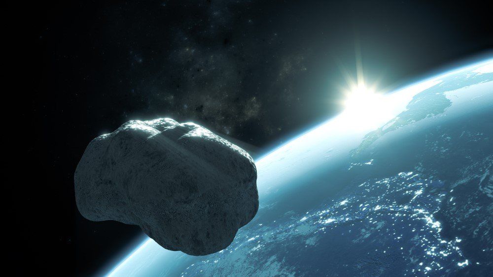 Egy Föld mellett elhaladó aszteroida