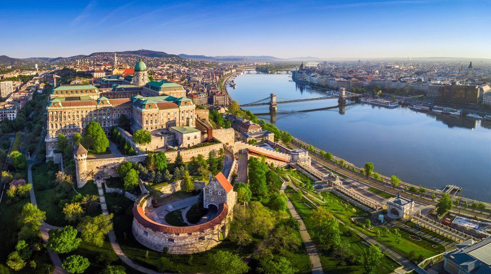 Légi felvétel Budapestről