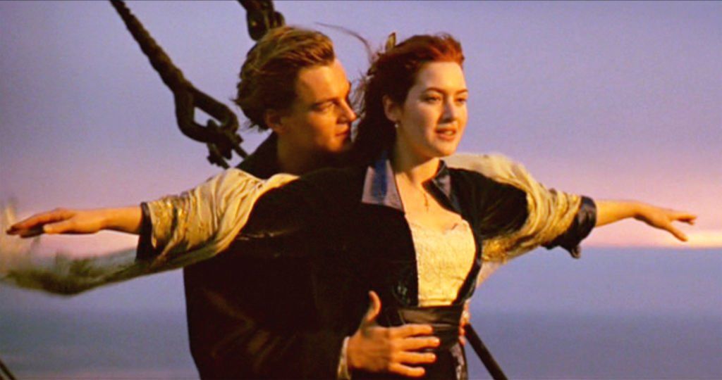 Leonardo DiCaprio és Kate Winslet a Titanic című film egyik jelenetében