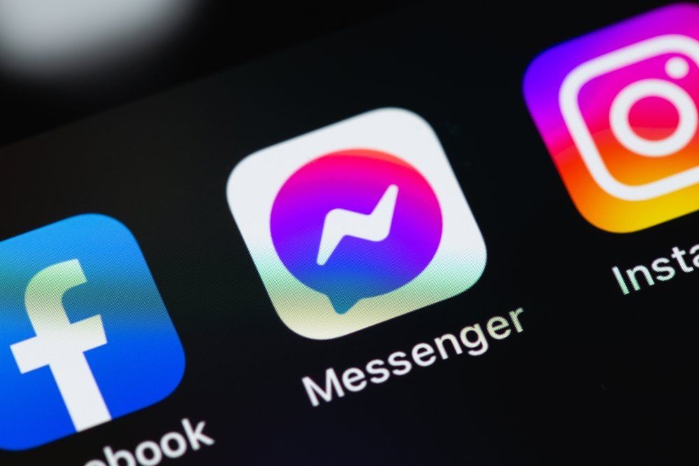 A Facebook, a Messenger és az Instagram ikonjai
