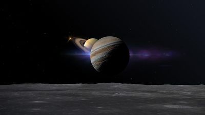 A Jupiterről és a Szaturnuszról készített illusztráció