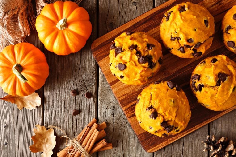 Vegán csokis-sütőtökös muffin az őszi hétvégékre